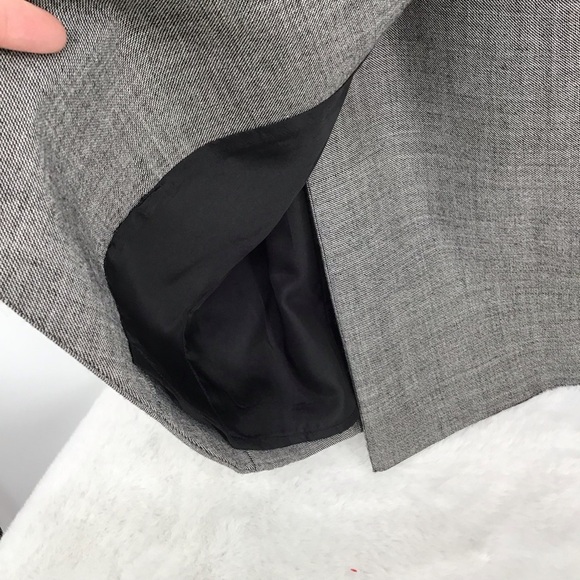 Holt Renfrew Vintage Wool Coat Dress Gray Made In Italy Double Breasted Size42/8 - Picture 7 of 10